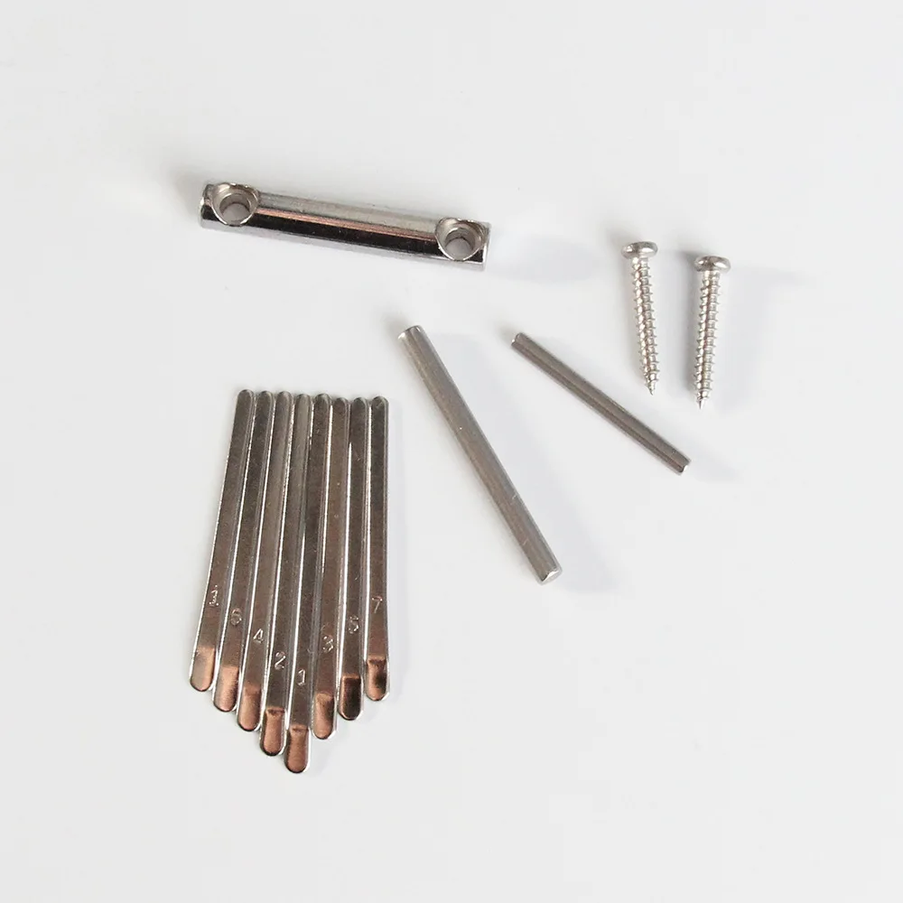 Mini 8-Note Kalimba Keys – Thumb Piano Tines, Replacement Manganese Steel Keys with Stamped Scale for Kalimba Parts