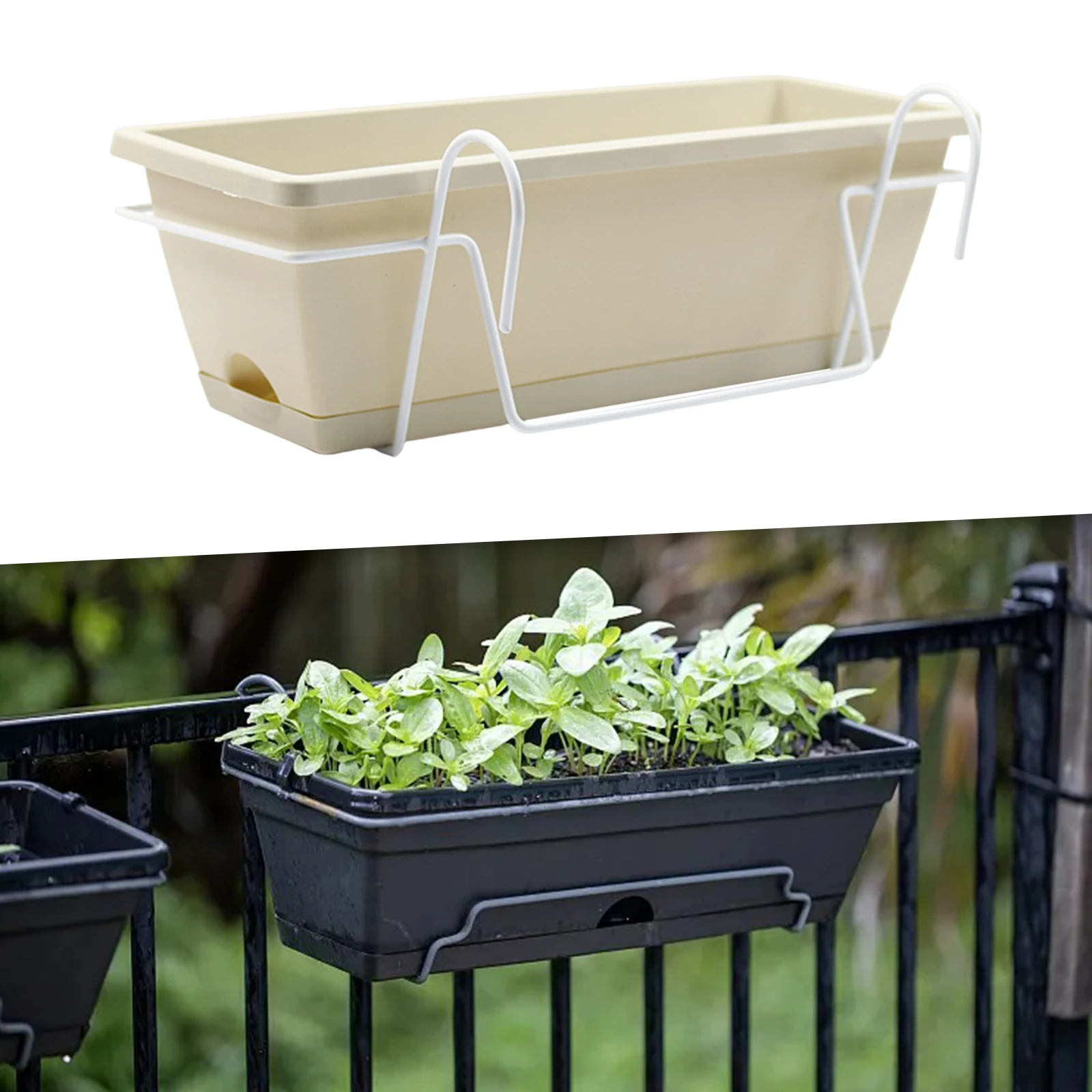 Ringhiera fioriera rettangolare decorazione della casa portapiante vaso per piante cesto per piante per cortile cortile interno esterno Patio giardino