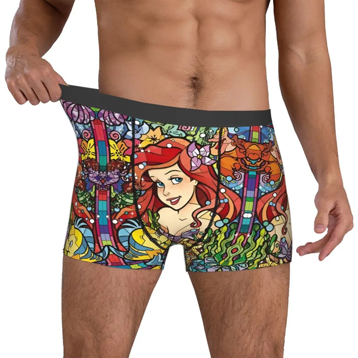 

Мужские трусы-боксеры с принтом Ариэль и Флэндерс, дышащие, с аниме-дизайном, для мужчин