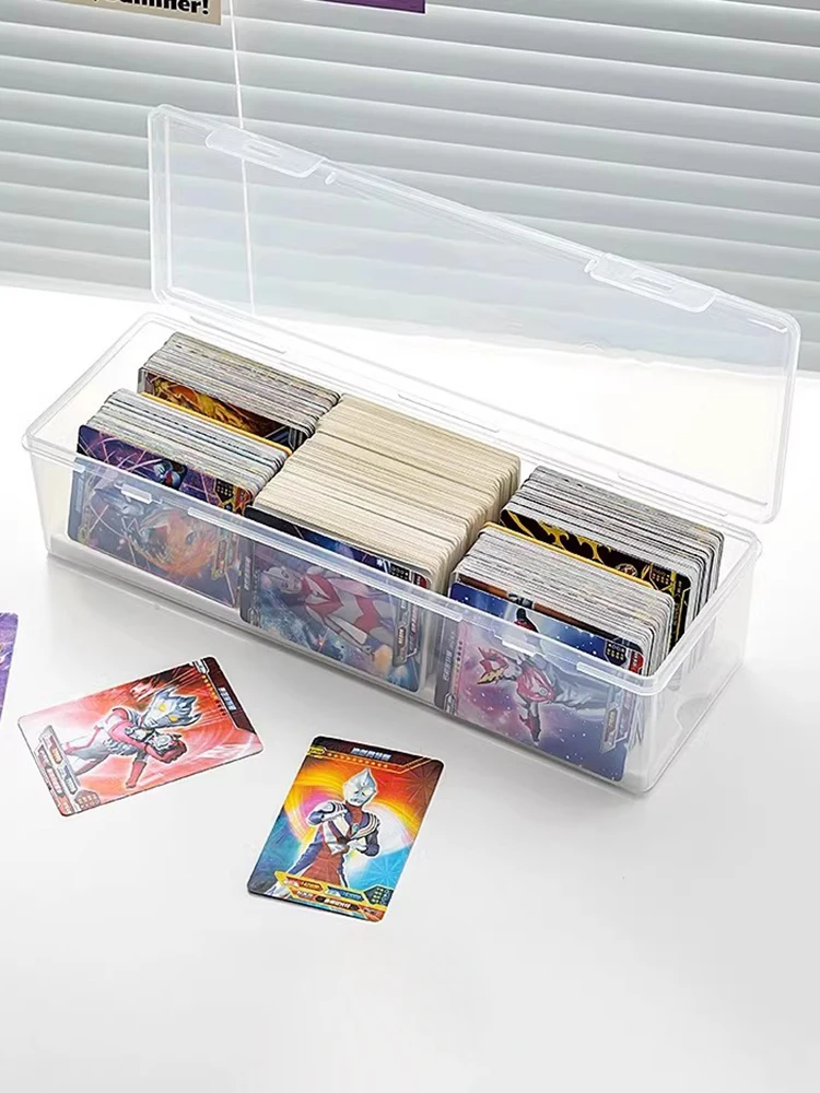 Boîte de rangement de cartes avec panneaux de séparation, boîte en plastique de jeu de société portable, boîte d'organisation, boîte de cartes, organisateur de cartes