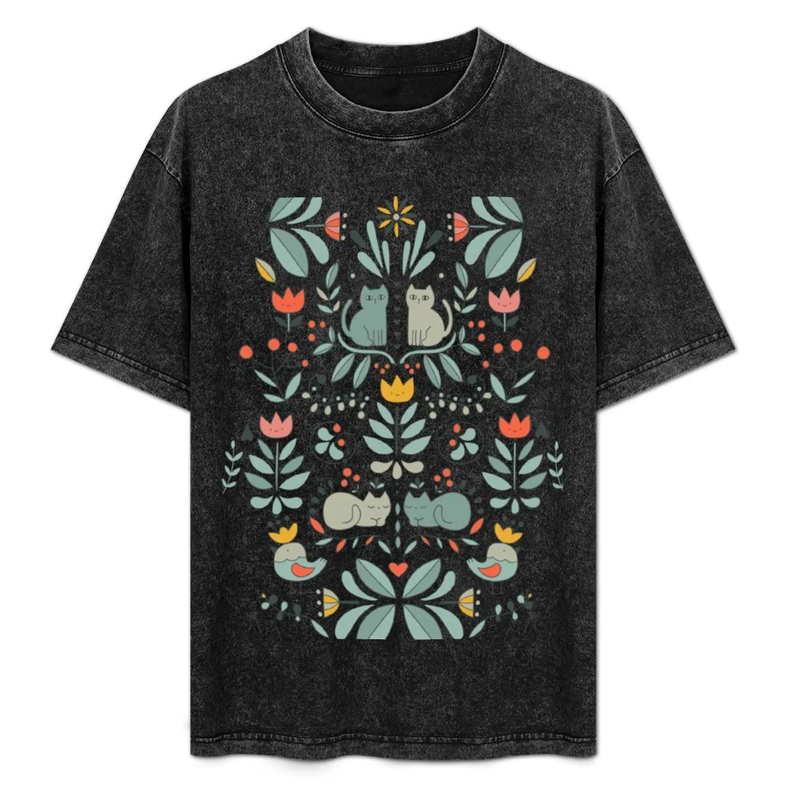 

Swedish Folk Cats Classic T-Shirt Work Wear Short Sleeve T-Shirt