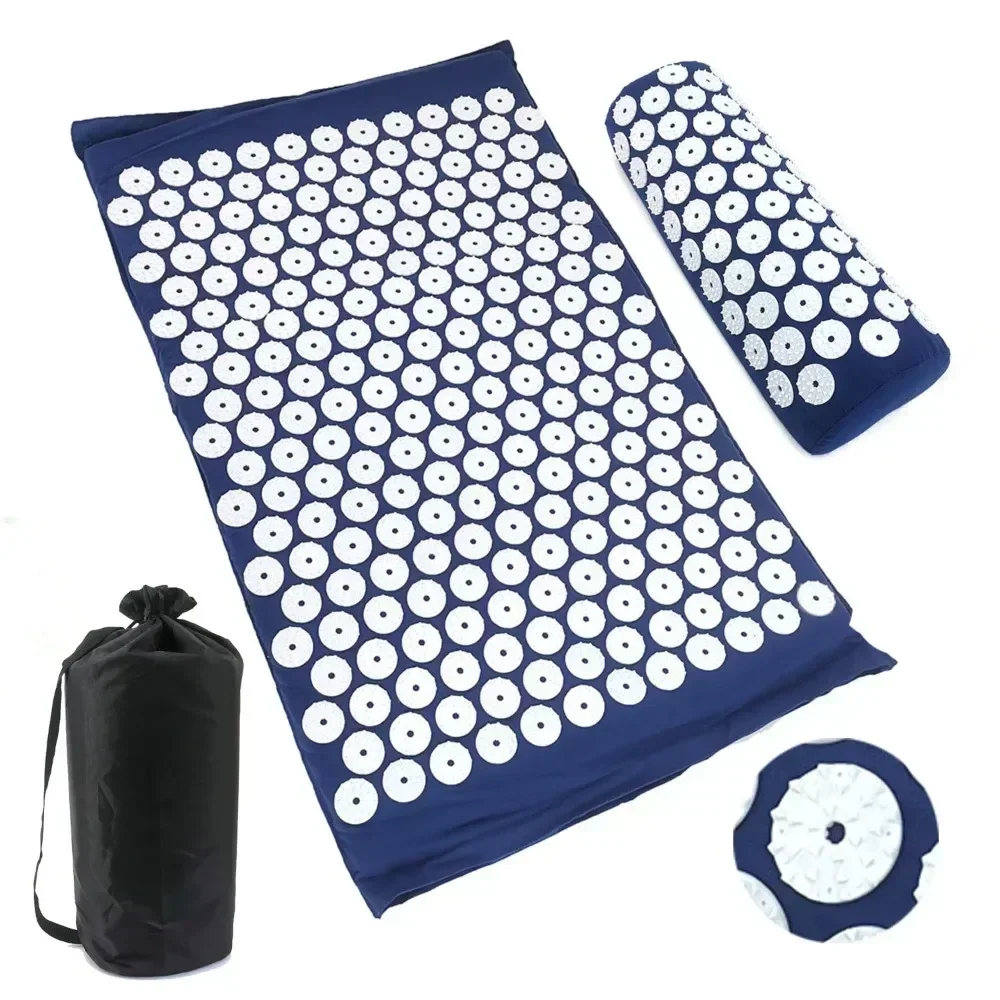 

Profession Acupressure Massage Yoga Mats Touchpoints Relieve Back Body Pains Stress Spike Mats Acupuncture Mat with Pillow Cover