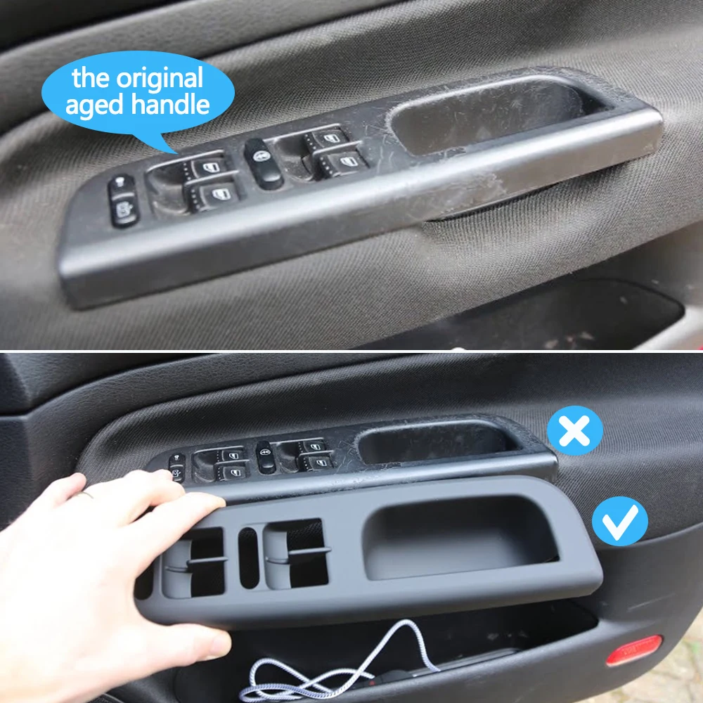 RHD Car Front Rear Left Right Door Pull Grab Handle Cover Panel Trim For VW Bora Golf 4 MK4 Jetta 1999 2000 2001 2002 2003 2004