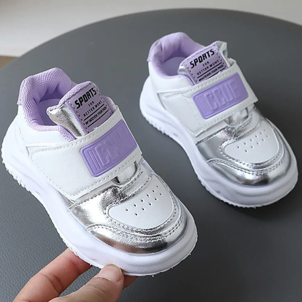 Trend Fashion Sport Shoes For Children PU Leather Waterproof Boy's Girl's Sneakers Ergonomics Breathable Running Shoes Kids