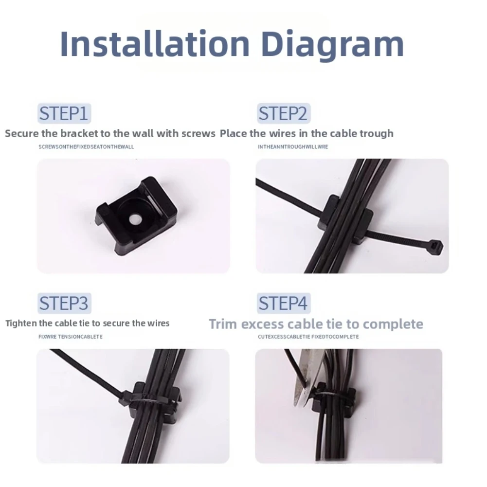 100 قطعة HC-2 M6 كابل البريدي العلاقات قاعدة جبل المسمار تحديد حامل السلك المنظم لاختبار أداة القياس التبعي