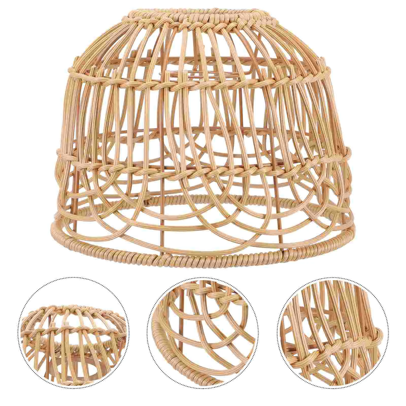 

Japanese Decor Rattan Lampshade Hanging for Pendant Lampshades Hotel Accessory Vintage