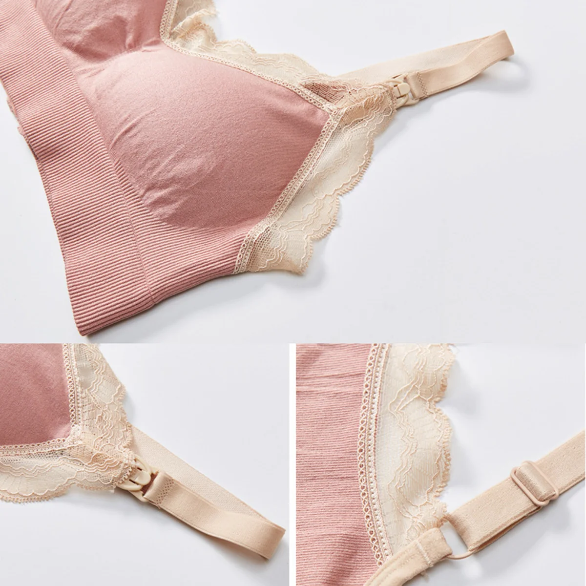 

Wireless Pregnancy Breastfeeding Comfortable Full Coverage Bra Adjustable Straps Maternity Soft Bra