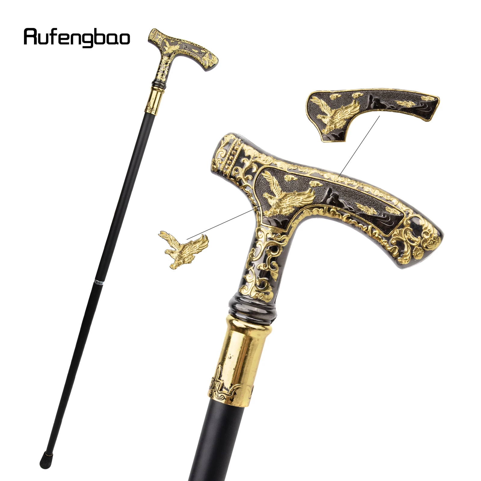 Gold schwarz Tier Bär Adler Wolf Ziege Hirsch Walking Cane Mode dekorative Gentleman elegante Cosplay Cane Knob Crosier 90cm