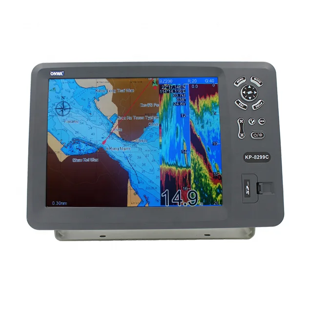 KP-8299C ONWA marine GPS Chart Plotter with Fish Finder/ KP-1299C GPS depth sounder/ Echo sounder (supports Expanded Features)