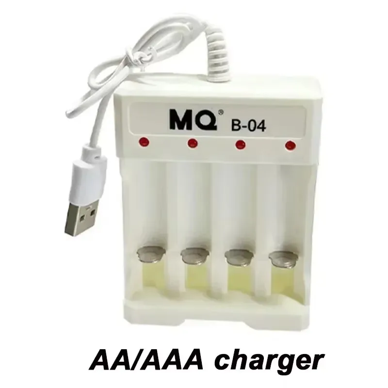 AA 1,5 V AA3600 mAh/AAA 3200 mAh + USB-Ladegerät, alkalischer Akku mit Ladegerät, für Computeruhren, Radios, Videospiele