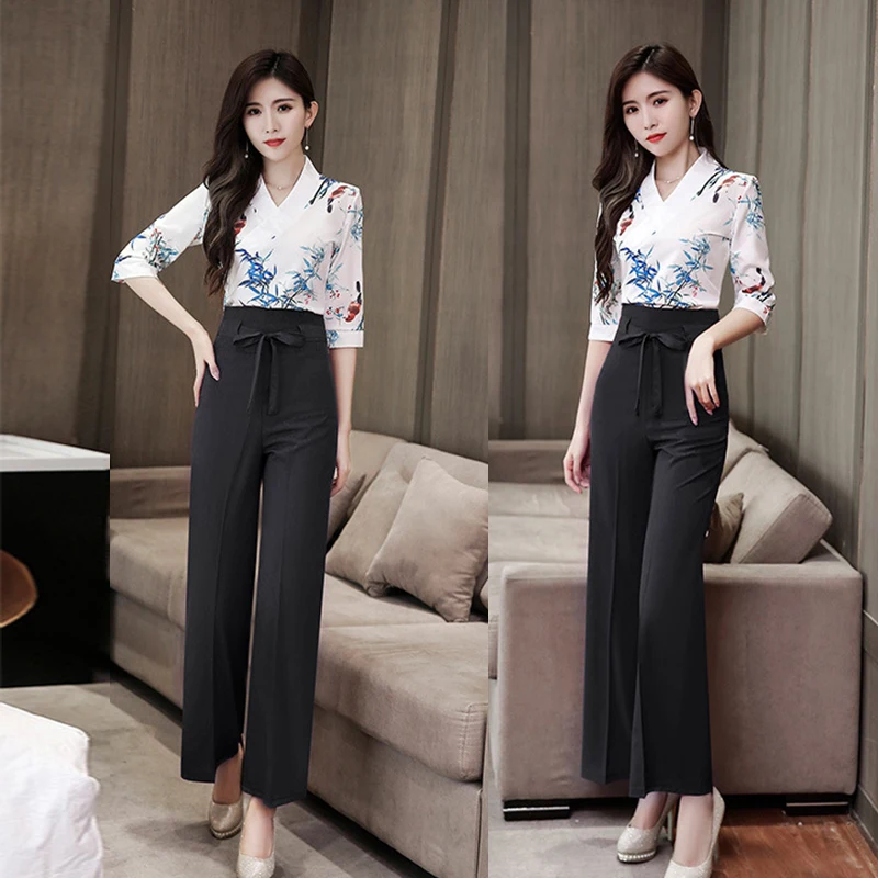 New Style Beauty Salon Uniform Women Foot Bath Technician Workwear Sauna Spa Massage Esthetic Overalls Hotel Working Pants Suit