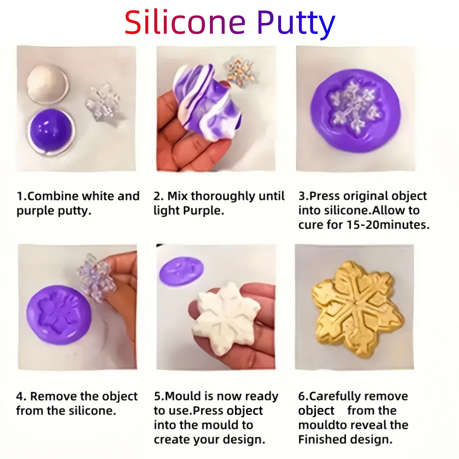 Silicone Putty - Flexible Silicone Mold Making Kit for Silicone Molds Making,  Paste for Resin Molds,  Candle Molds, Crafts view 5