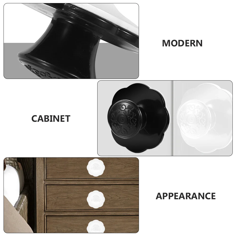 5 szt. Uchwytów samoprzylepnych bez wiercenia, czarne, do drzwi szafek, okien, szaf, szuflad, praktyczne gałki do szafek i szaf.