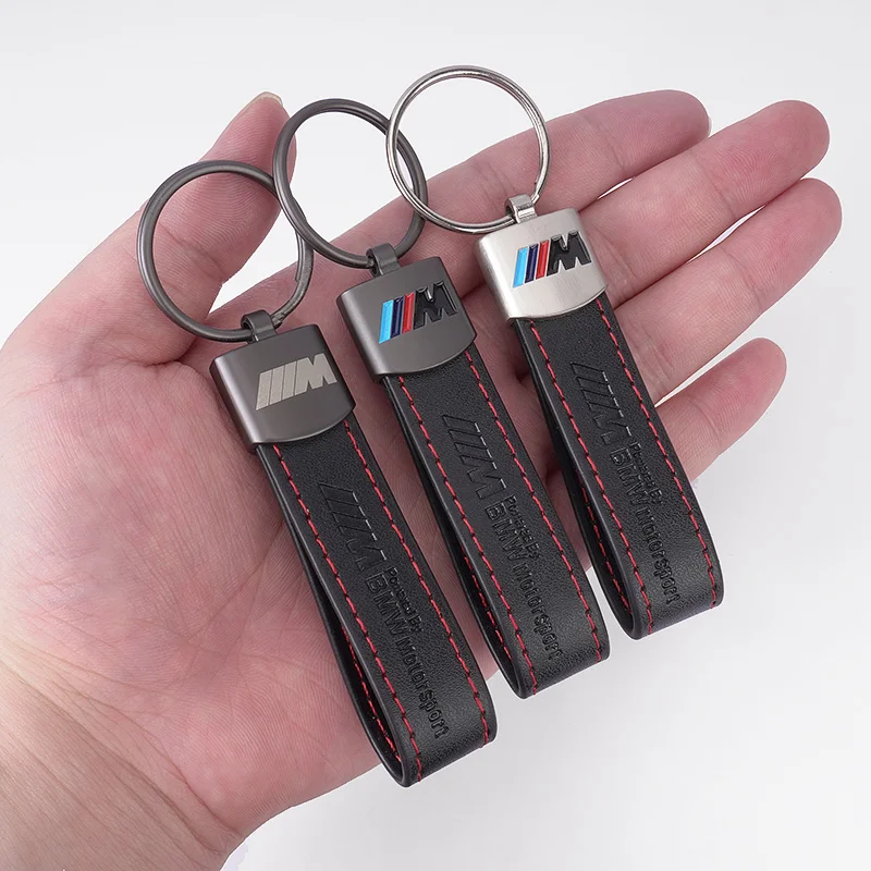 

Leather Auto Pendant Key Chain Car For BMW M LOGO Rings For BMW X1 X2 X3 X5 X4 X6 X7 G30 G20 G32 G11 G12 F40 F30 F20 F10 F34 F07