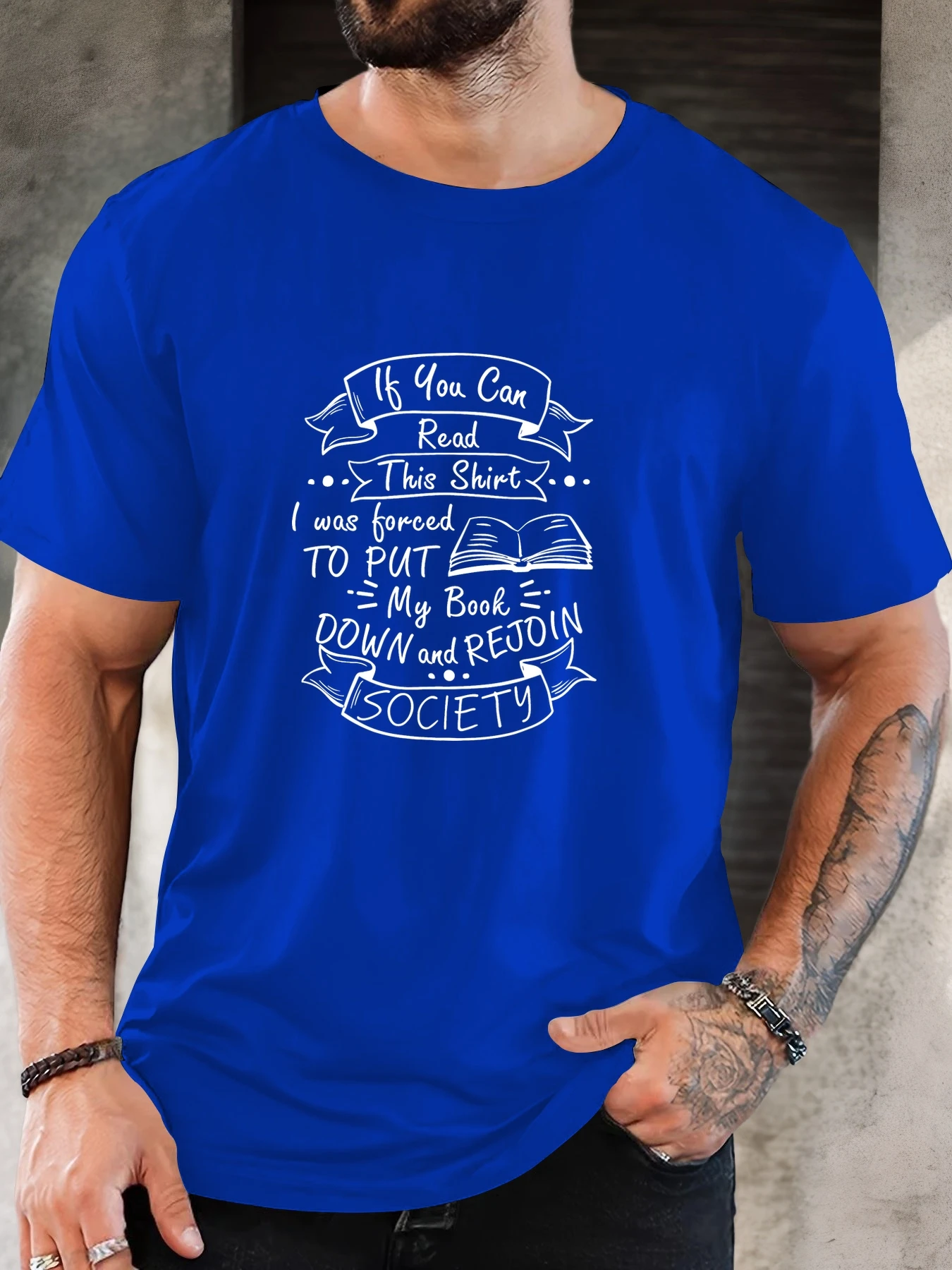 Men's T-Shirt 100% Cotton Summer Casual Soft Creative Letter Print Round Neck Breathable Short Sleeve T-Shirts 2025 New Tees