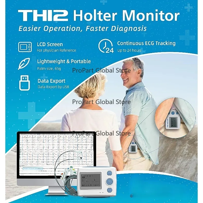 Dynamic 12 Channel 24 hours    /    Holter Recorder Systems   with Professional Software