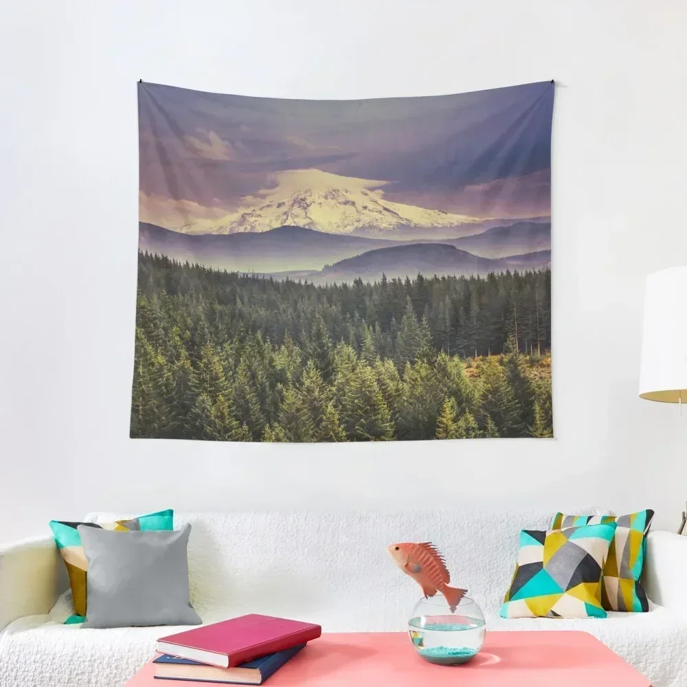 

Mountains - Blue Mt. Hood Tapestry Decor For Room Wall Tapestries Home Supplies Decorations For Your Bedroom Tapestry