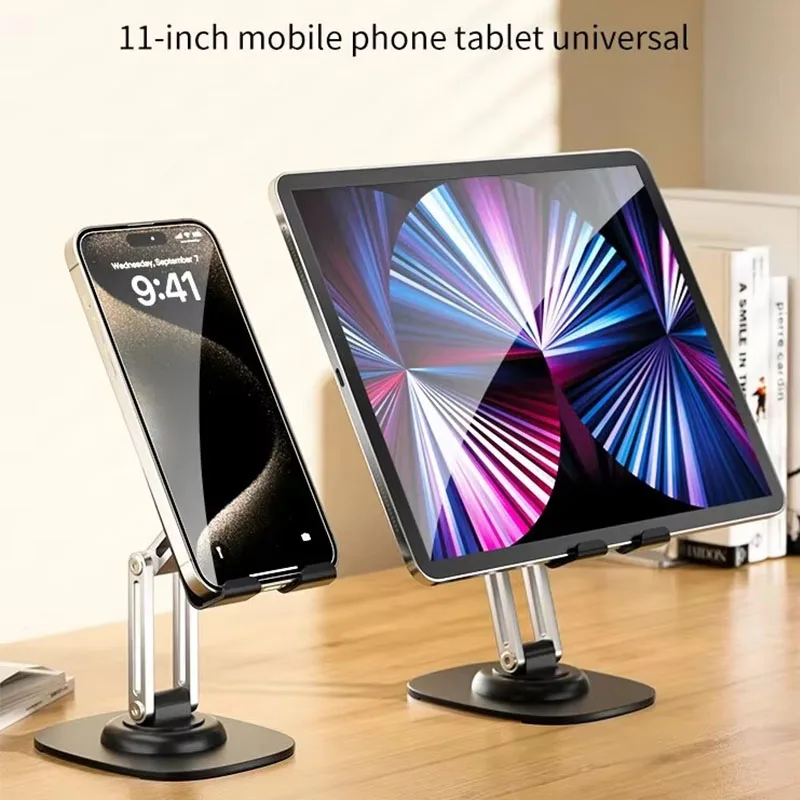 

Multi-Function Folding Lift Lazy Mobile Phone Stand 360° Rotating Live Stand Aluminum Mobile Phone Tablet Desktop Stand