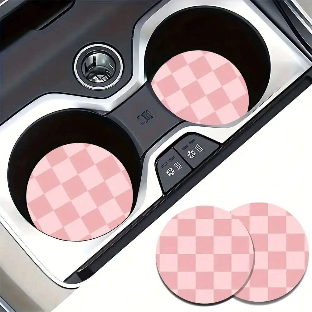 2pcs Car Coasters- Car Interior Accessories for Men and Women, Car Coasters and Home Office Desks, Perfect for Easter Christmas