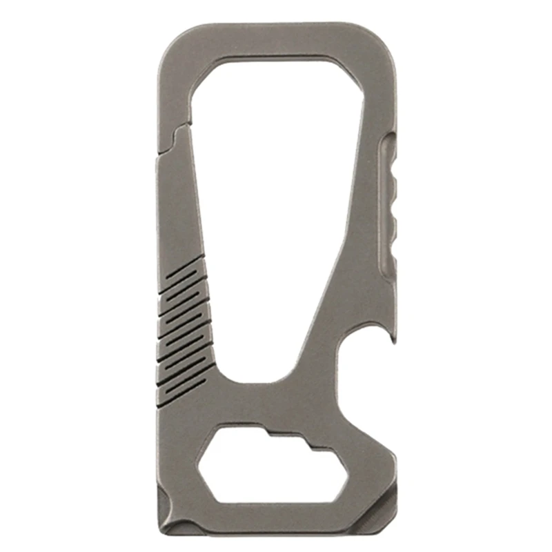 Multifunktion ale Mini Titan Schnalle Schlüssel ring Auto Schnalle Outdoor Schnalle edc Werkzeug einfache Schlüssel Aufbewahrung Flaschen öffner Silber