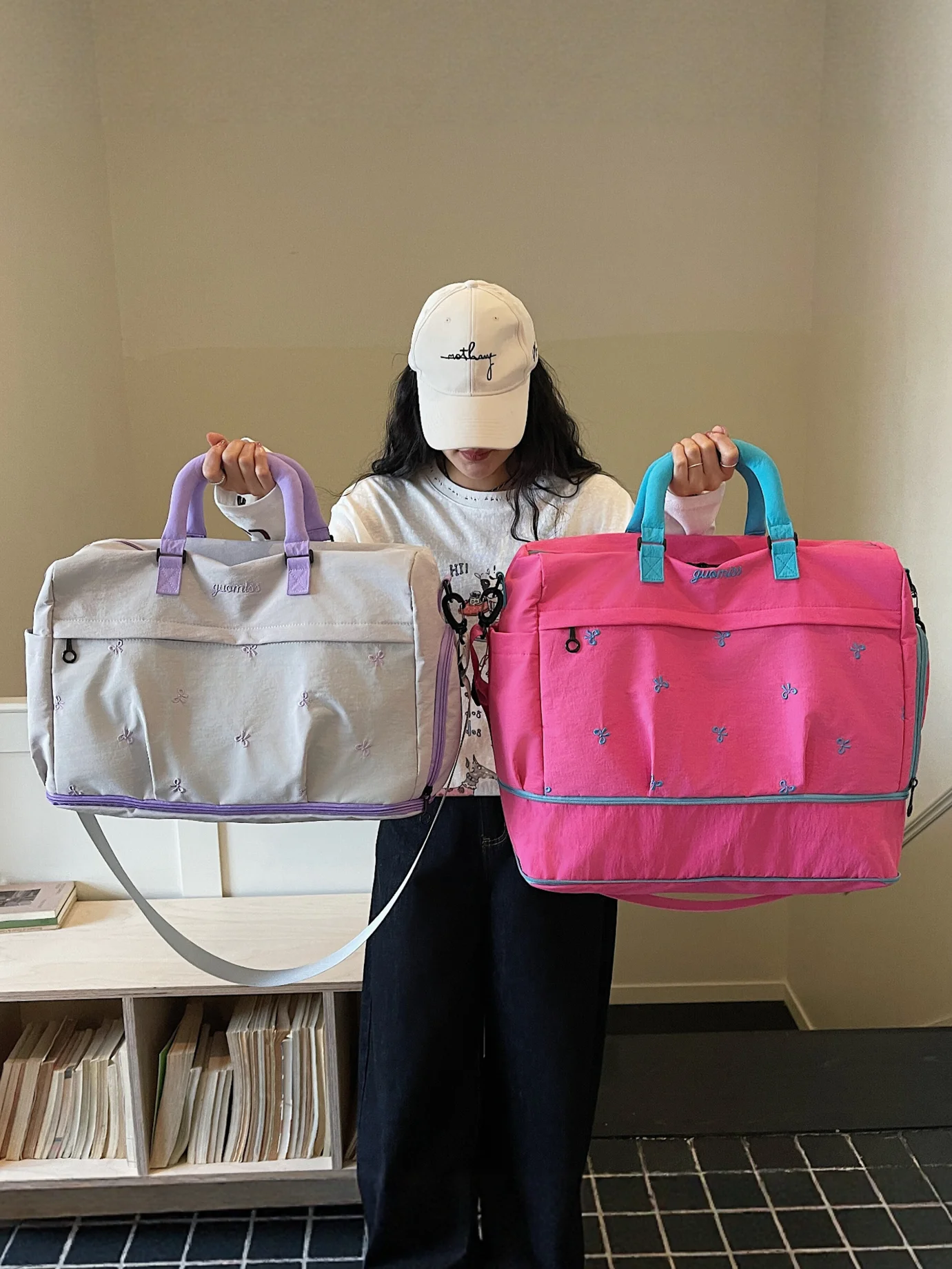 軽量トラベル大型バッグ-フィットネス拡張可能-ドライウェット分離-ラゲッジバッグ-配達旅行用-ナイロン素材-折りたたみ可能