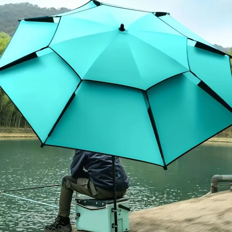 Waterproof UV Protection Fishing Umbrella - Windproof, Compact & Portable Sunshade for Outdoor Adventures, Manual Open