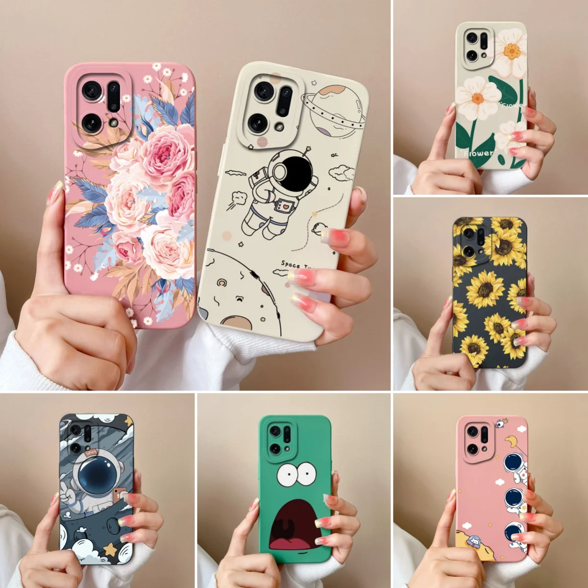 Case For Oppo Find X5 Pro Lite Exquisite Flower Funda Soft Liquid Silicone Camera Protection Back Cover For Oppo Find X 5 Bumper