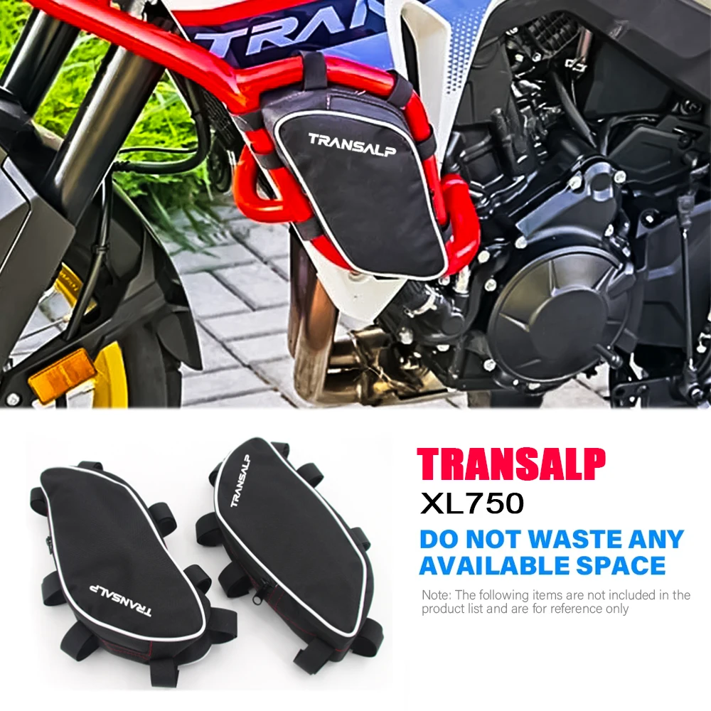 XL750 Transalp Accessories Frame Crash Bars Waterproof Bag For Honda XL750Transalp Motorcycle Bumper Repair Tool Placement Bag