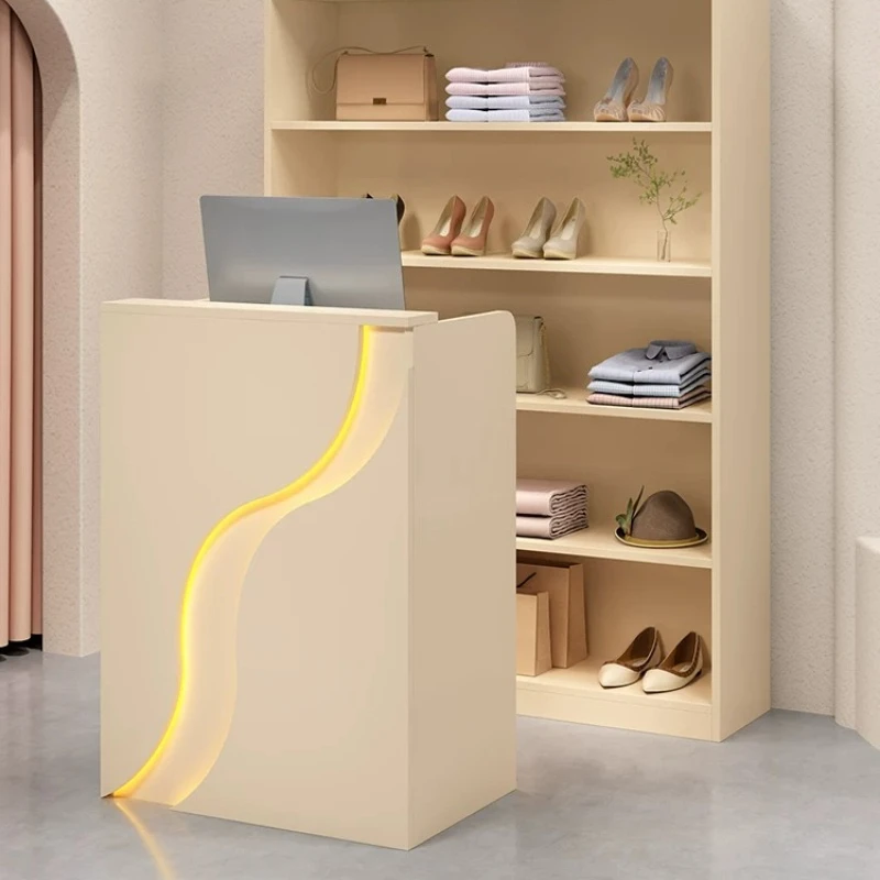 Simple Design Reception Desks Beauty Shop Minimalist Aesthetic Reception Desks Modern Unique Comptoire Accueil Trendy Furniture