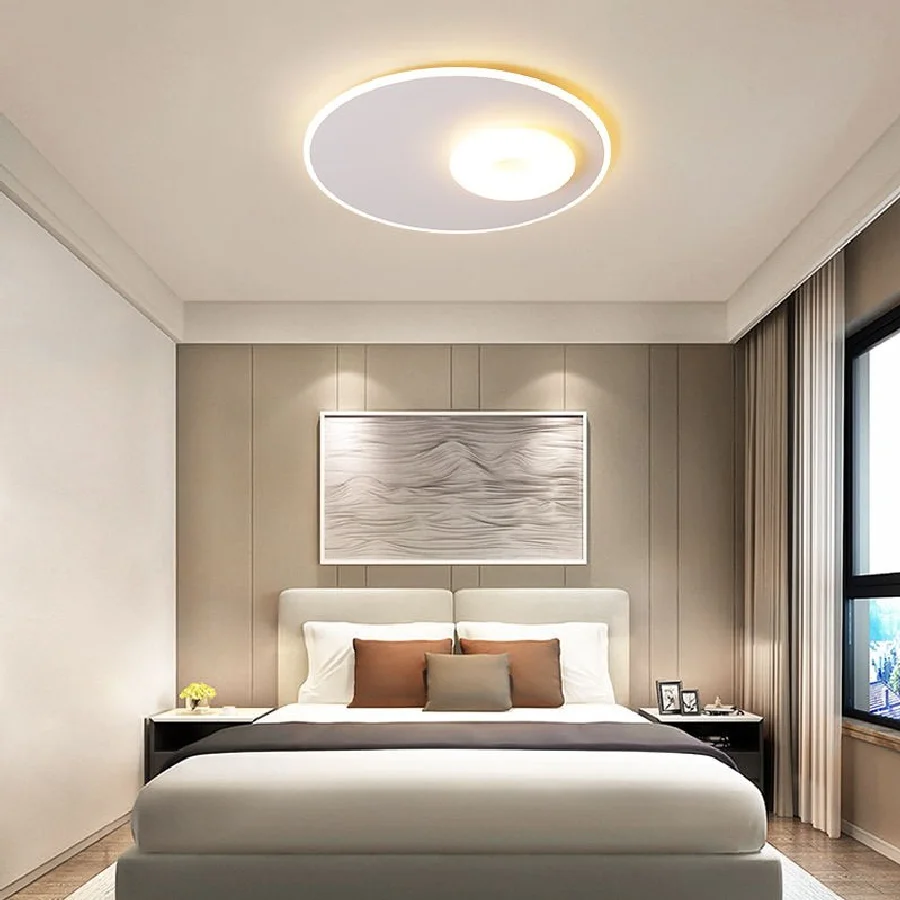 Modern Simple LED Ceiling Light Study Bedroom Creative Ultra-thin Ceiling Lamp Kitchen Indoor Lighting Fixtures Black / Golden