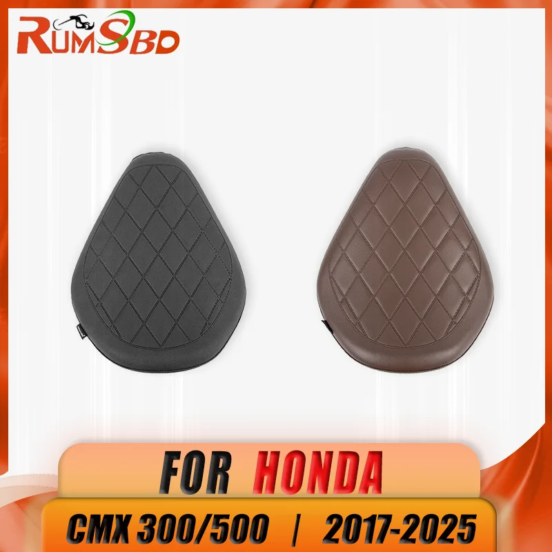 

MotorcycleSolo Thicken Leather Cushion Pad Front Seat Cover For Honda Rebel CMX300 CMX500 2017-2020 2021 2022 2023 2024 2025