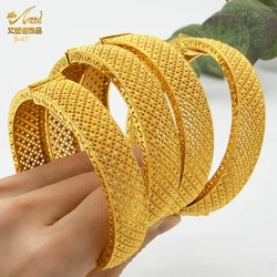 Dubai Gold Color Bangles For Women Indian Jewelry Bangle Wedding Egyptian African Jewellery Wholesale Designer Bracelets
