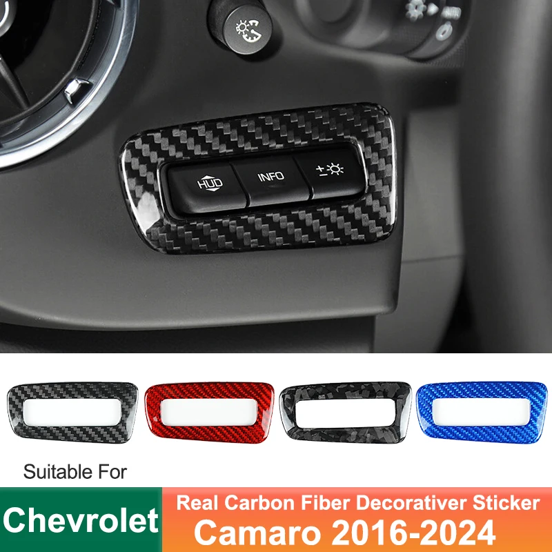

For Chevrolet Camaro 2016-2024 Car Head-Up Display Controls Button Panel Cover Decorative Sticker Modification Accessories