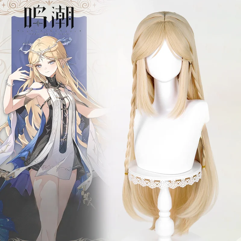 

Игра Wuthering Waves Cartethyia Косплей Парик Золотые Плетеные Длинные Прямые Волосы Термостойкие Синтетические Парики Карнавальный Реквизит
