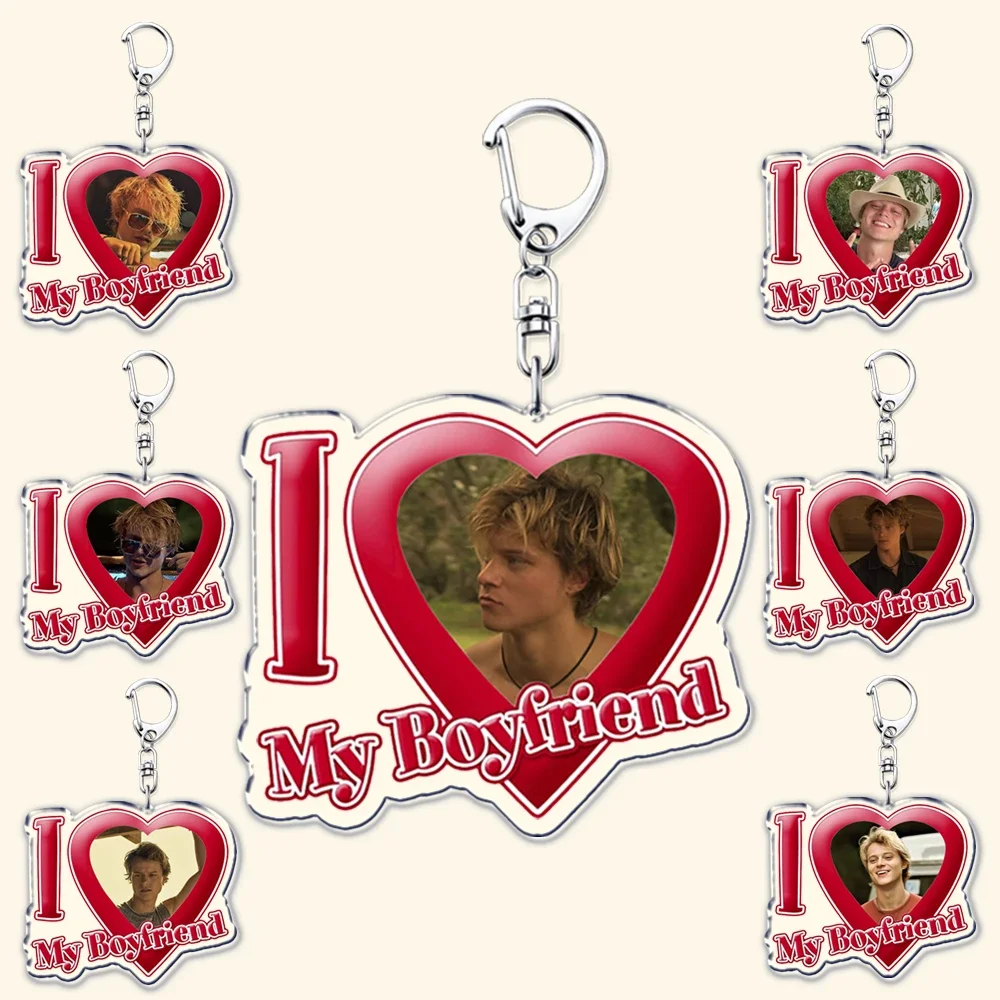 Hot TV Show I Love My Boyfriend John B JJ Pope Keychains for Accessories Bag Key Keyrings Pogue Life Jewelry Friends Fans Gifts