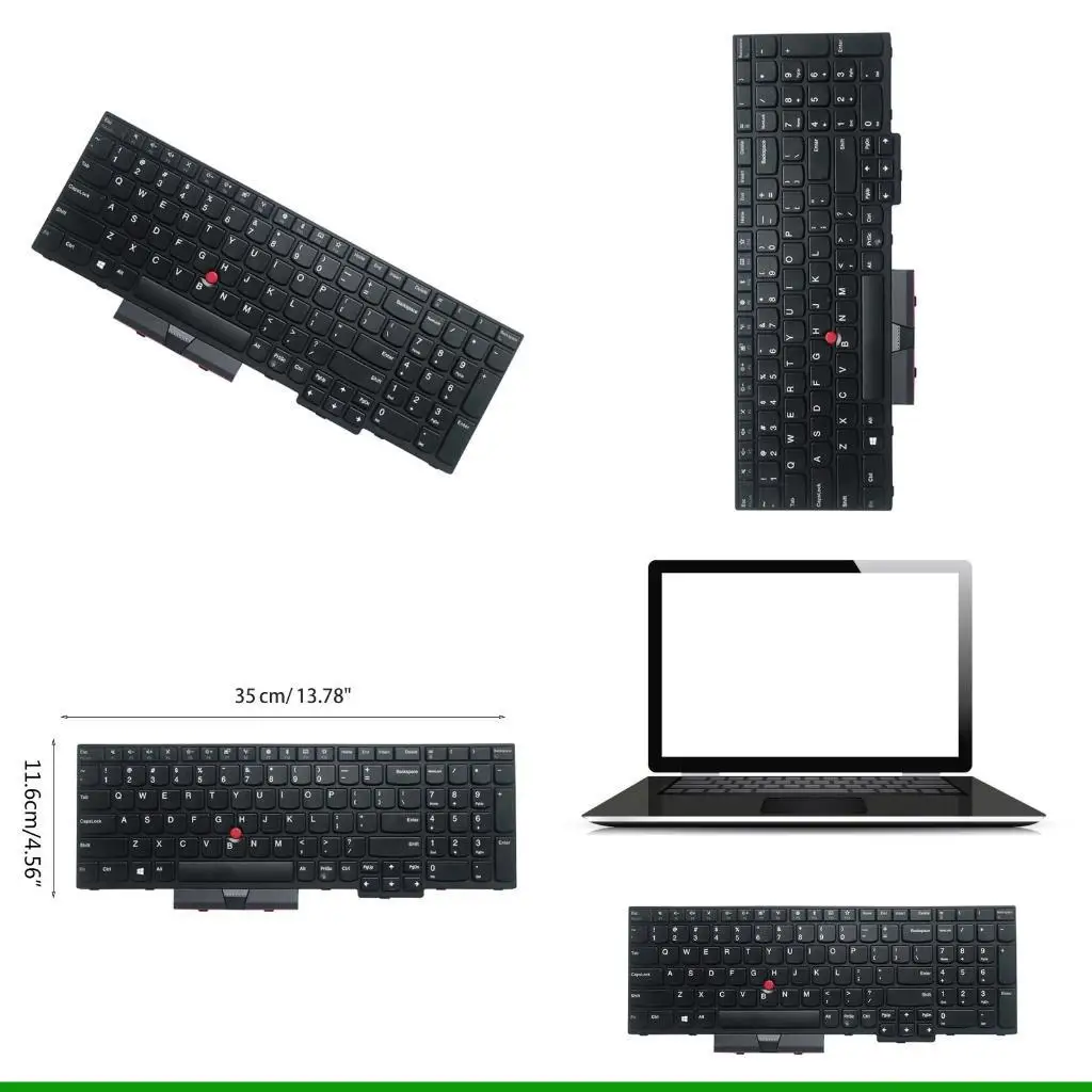 U55C English Laptop Keyboard for Thinkpad T570 T580 T570 No Frame US Layout