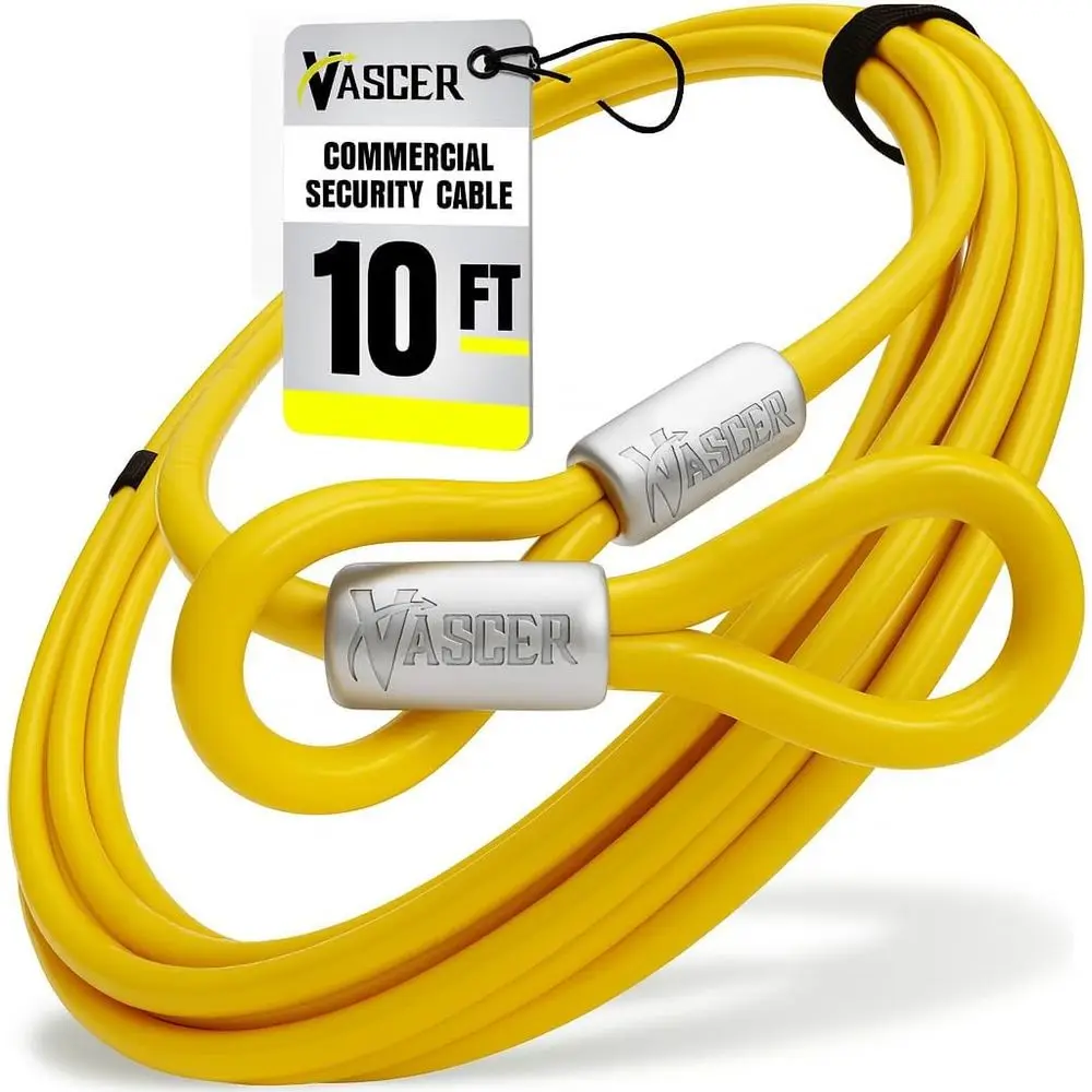 

Heavy Duty Braided Galvanized Steel Security Cable, 1/2 Inch, 7x19, 10 Feet