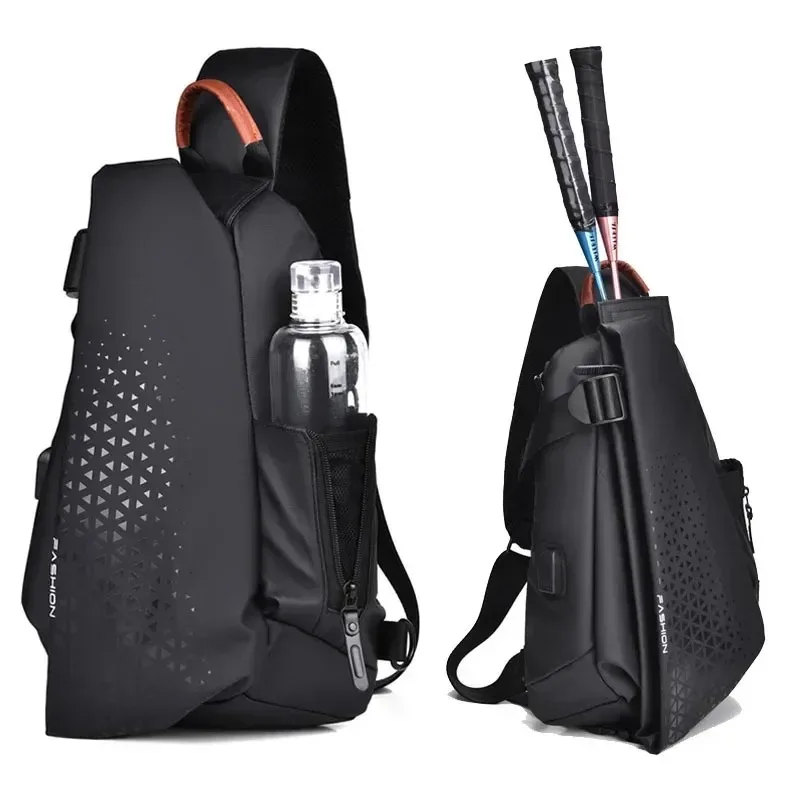 

Waterproof Messenger Bag Hiking Trip Crossbody Bag Tide Cool Chest Bags Men's Fashion Large-capacity Bike Shoulder Bag