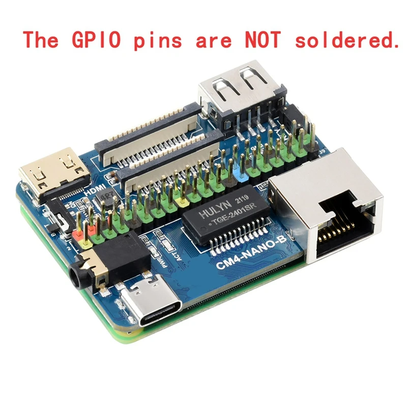 5V Mini CM4 Ethernet Carrier Board for RasPi RPI Compute Module 4 Lite EMMC IO USB Expansion Board-A13G