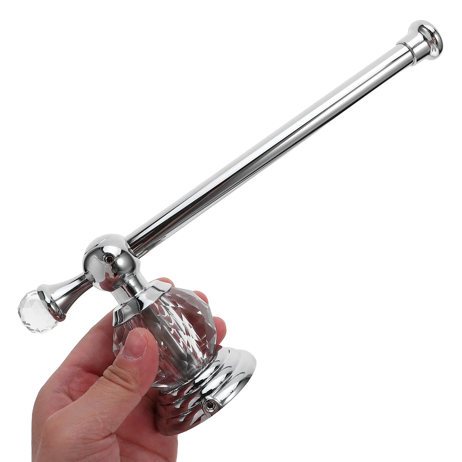 

Stainless Steel Crystal Toilet Paper Holder Wall Mount Towel Rack Dispenser for Bathroom Kitchen Laundry Decor