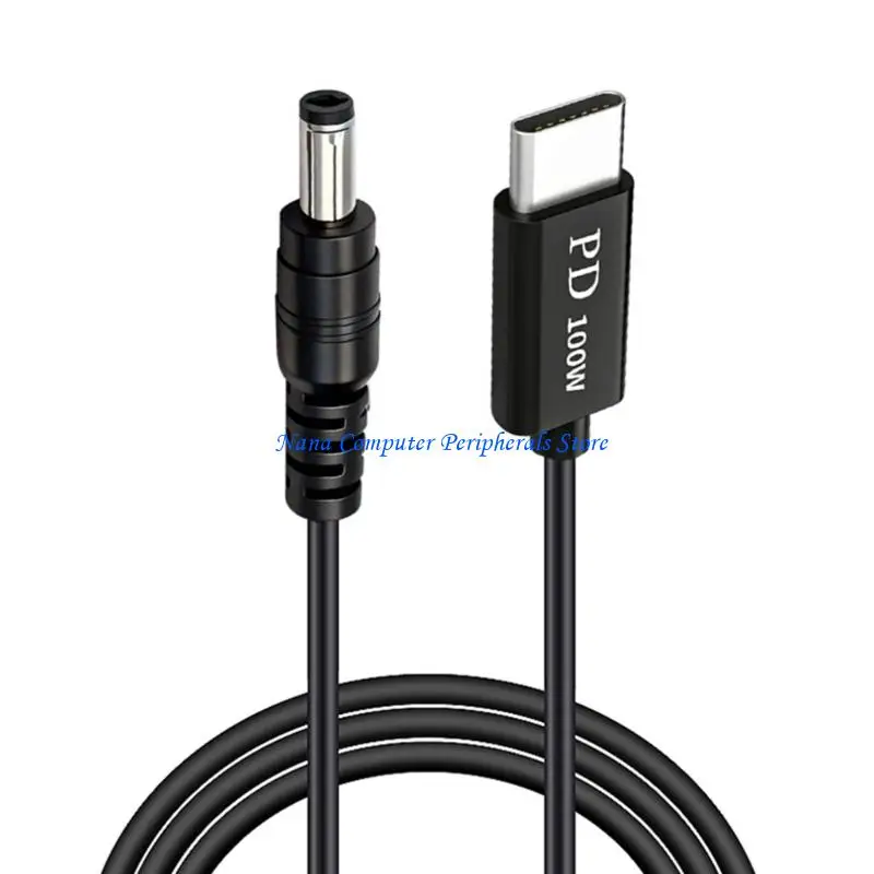 F68C 65W Rapid Charging Type C to DC5.5mm Power Cable For Multiple Laptops And Electronics For Quick Power Delivery