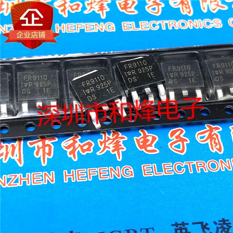 10 PZ FR9110 IRFR9110 TO-252 100 V 3.1 A in presa 100% nuovo e originale