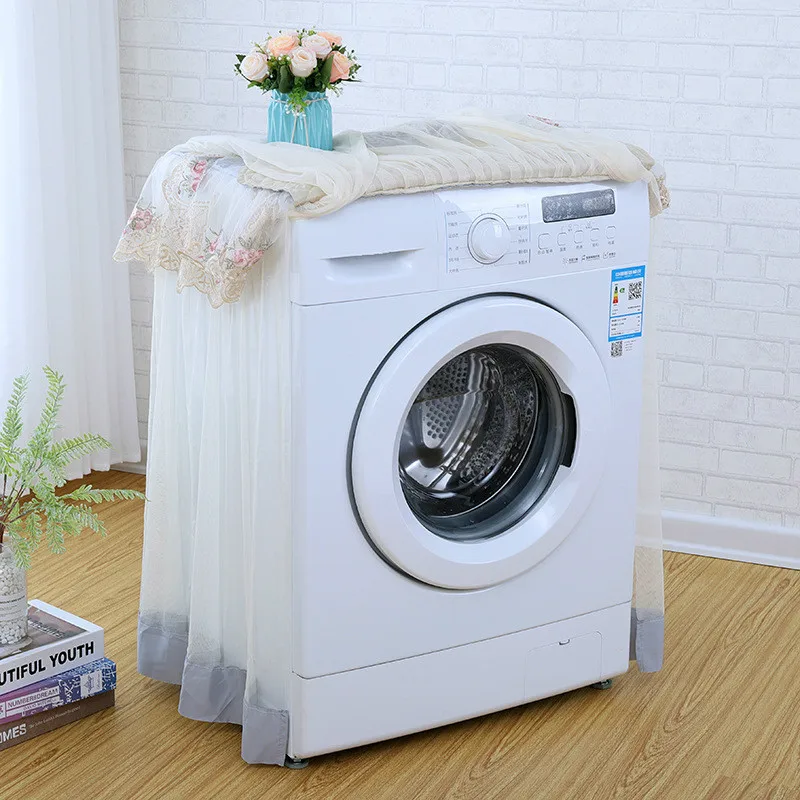 Lace Dust Proof Protector Floral Style Home Decor Washing Machine Cover 4 Colors Washable 60*60*85cm Decoration