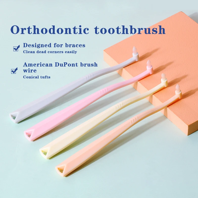 

ортодонтическая межзубная щетка однолучевая мягкая зубная щетка для чистки зубов инструмент для ухода за полостью рта маленькая головка мягкие волосы