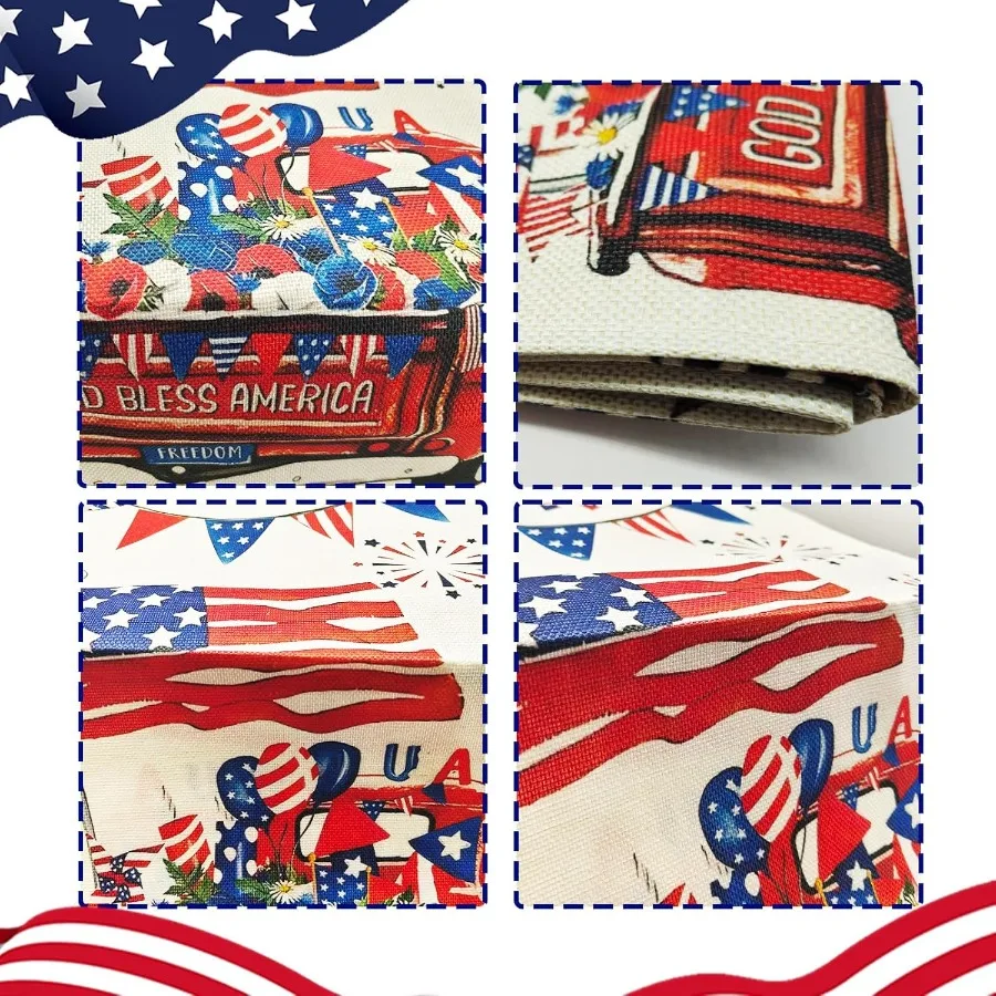 من يوليو الجدول عداء tions 13x48 Ihes أمريكا الوطنية يوم الذكرى تشغيل أمريكا العلم يوم الاستقلال داخلي في الهواء الطلق طقم المنزل #4