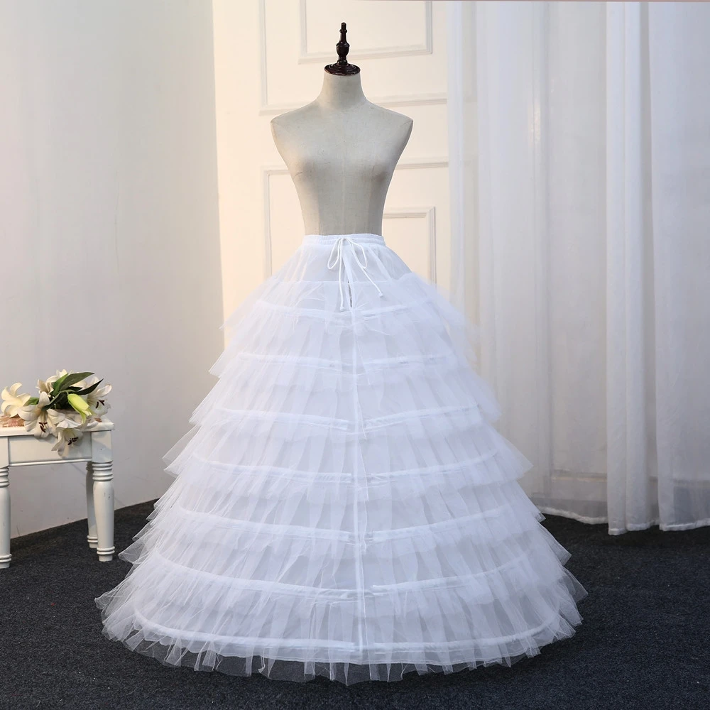 6 cerchi sottogonne per abito da sposa abiti da ballo Crinoline sottogonna saiote de noiva Six Hoop