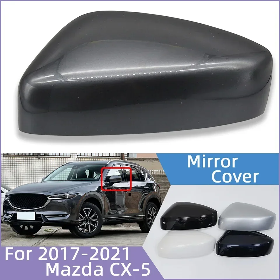 For Mazda CX5 CX-5 KF 2017 2018 2019 2020 2021 Car Exterior Rearview Mirror Cover Shell Lid Cap Wing Mrror Housing Painted