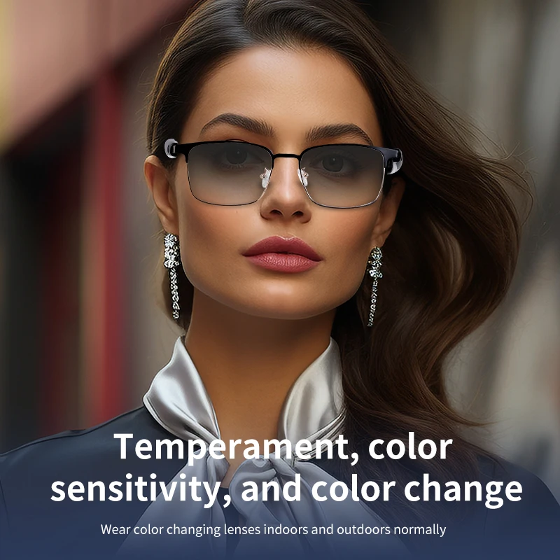 Ai Translation Smart Glasses Color-changing Real Time Language Translator Earphone Headset For Call/Music /Driving/Navigation