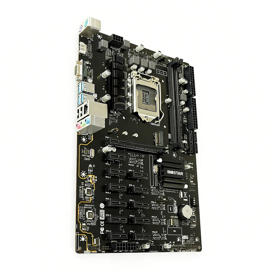 Placa-Mãe de Mineração Biostar TB360-BTC PRO 2.0 com 12 Slots PCIe