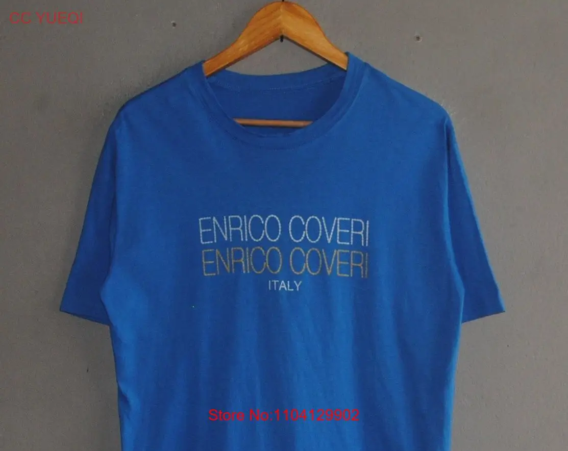 

Vintage ENRICO COVERI 1990s T shirt size Medium 90s Paris Italy Luxury Fashion Designer Hip Hop swag tee